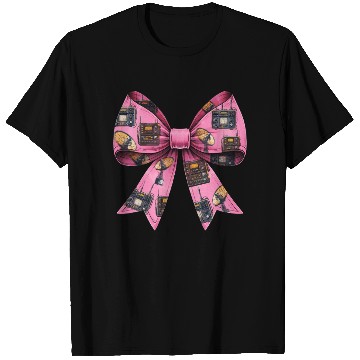 Discover Coquette Bow Ham Radio Pattern Operator T Shirts