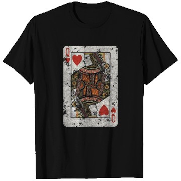 Discover Queen of Hearts playing card T Shirts