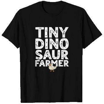 Discover Tiny dino farmer - Dinosaur Funny Dinosaur Farmer T Shirts