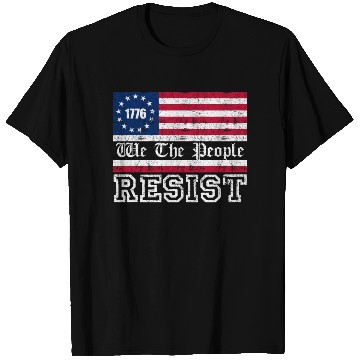 Discover 1776 Resist Trump Protest Anti Political US Fla T Shirts