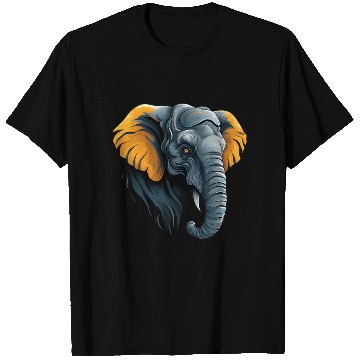 Discover Elephant Head Illustration T Shirts
