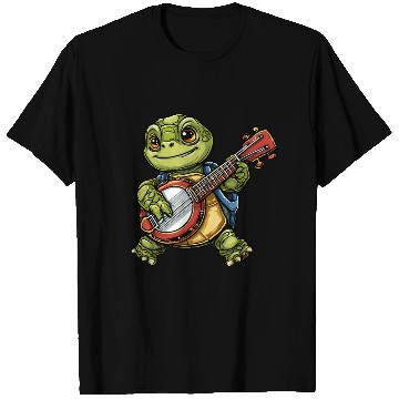 Discover Turtle with a Guitar T Shirts