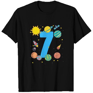 Discover Space Adventure Theme Number Seven T Shirts