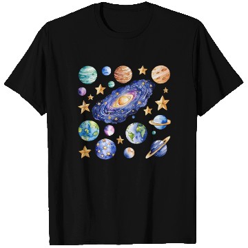 Discover Galaxies, planets and stars T Shirts