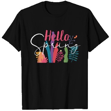 Discover Hello Spring – A Cheerful Seasonal Greeting T Shirts