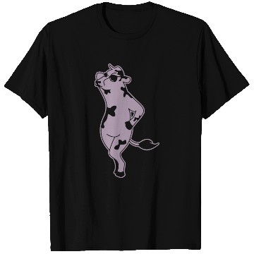 Discover Elegant Cow Model Silhouette Farm T Shirts