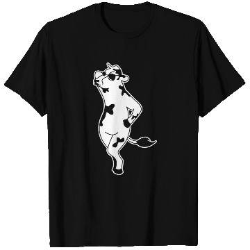 Discover Elegant Cow Model Silhouette Farm T Shirts