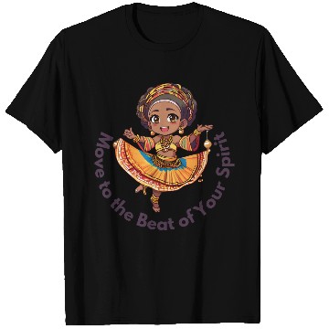 Discover Chibi Afro Dancer – Spirit in Motion T Shirts