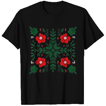 Discover Folk Floral Mandala T Shirts