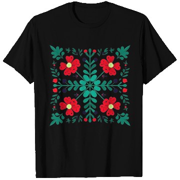 Discover Folk Floral Mandala T Shirts
