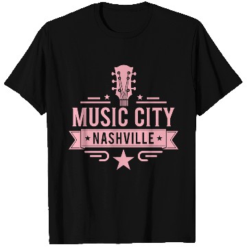 Discover Music City Nashville Guitar Tennessee T Shirts