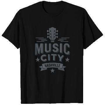 Discover Music City Nashville Guitar Tennessee T Shirts