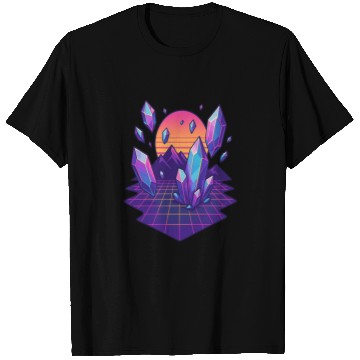 Discover Crystal Skies: A Vaporwave Dreamscape T Shirts