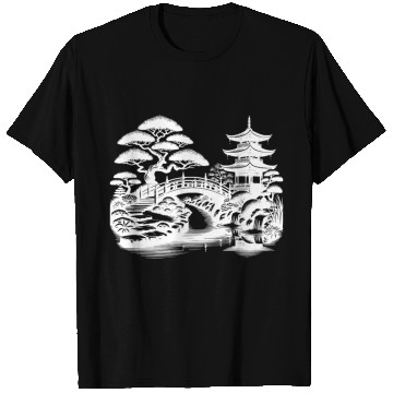 Discover Harmonious Path To The Japanese Temple Garden T Shirts