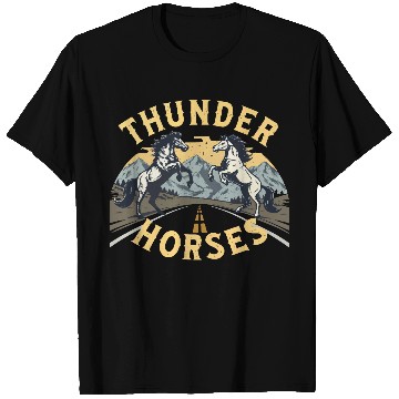 Discover "Thunder Horses – Wild Storm Riders T Shirts