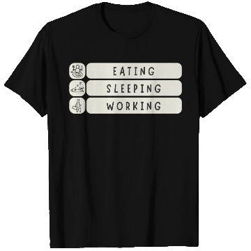 Discover Eat Sleep Work Repeat - Funny Daily Routine Meme T Shirts