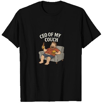 Discover CEO of My Couch – Funny Lazy Day Beer & Burger T Shirts