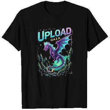 Discover Fantasy Dragon Artwork with Upload Gaia Text T Shirts