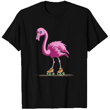 Discover Roller Rink Flamingo Too Cool to Waddle T Shirts