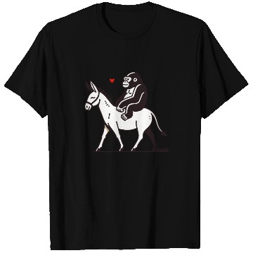 Discover Gorilla Riding Donkey with Heart T Shirts