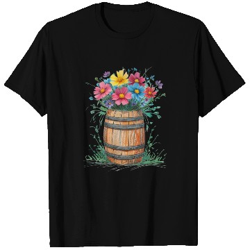 Discover "Rustic Blossom Barrel" T Shirts