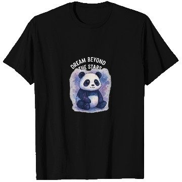 Discover Cosmic Panda Dreamscape - A Celestial Adventure T Shirts