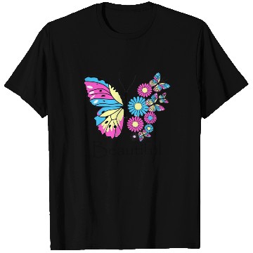 Discover Flower with beautiful butterfly T Shirts