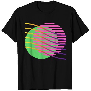 Discover Neon Wave Geometric Abstract T Shirts