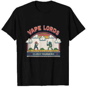 Discover Vape Lords: Cloud Warriors Retro Game T Shirts