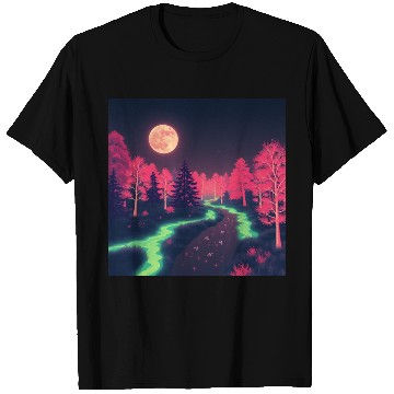 Discover Moonlit Alien Forest T Shirts