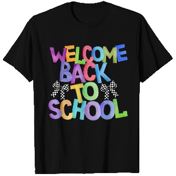 Discover Welcome Back to School Coquette Bow Design T Shirts