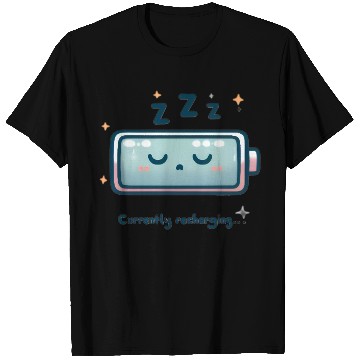 Discover “Currently Recharging…” Battery Icon T Shirts