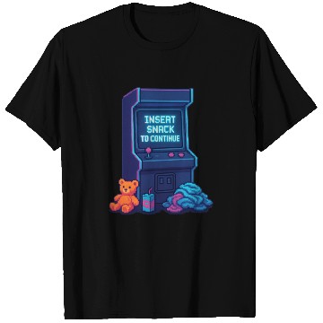 Discover Insert Snack to Continue Gamer Dad Neon Chaos T Shirts