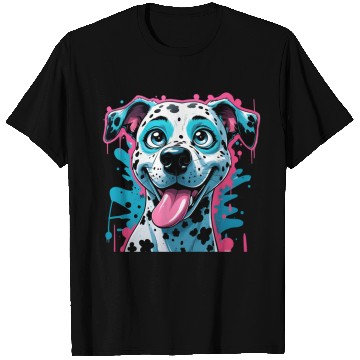 Discover Graffiti Cartoon Dalmatian – Playful Pop Art Dog T Shirts