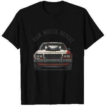 Discover Ram Wreck Repeat Demolition Derby Design Race Car T Shirts
