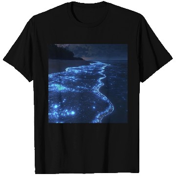 Discover Glowing River Flow T Shirts