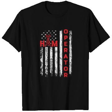 Discover Ham radio usa flag for ham radio amateur operator T Shirts