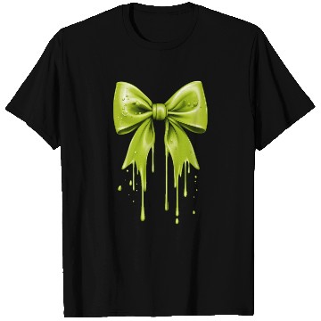 Discover Coquette Bow Green Slime Dripping T Shirts