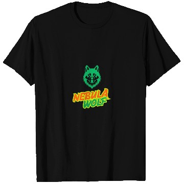 Discover Nebula Wolf – Vibrant Rasta Gradient Wolf Graphic T Shirts
