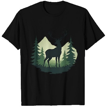 Discover Retro Hunting Deer Graphic Design T Shirts