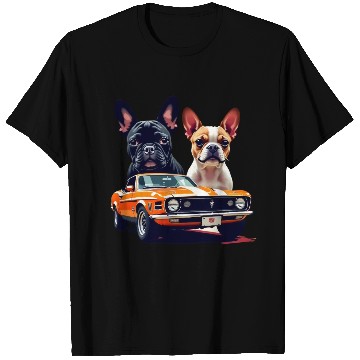 Discover French Bulldogs with Classic Muscle Car – Retro Vi T Shirts