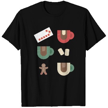 Discover Cute Retro Hot Cocoa Christmas Mug Design T Shirts