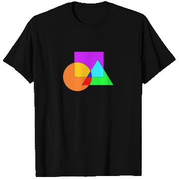 Discover Colorful Design Tringle Square Circle T Shirts