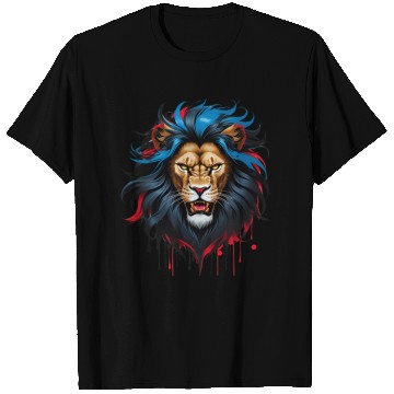 Discover Fierce Fantasy Lion – Stylized Majesty in Motion T Shirts