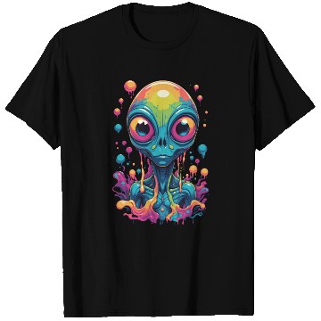 Discover psychedelic alien portrait T Shirts
