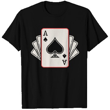 Discover Ace of Spades Playing Cards Hand T Shirts