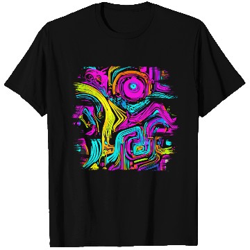 Discover Neon Style 80s Retro Party Color Glow T Shirts