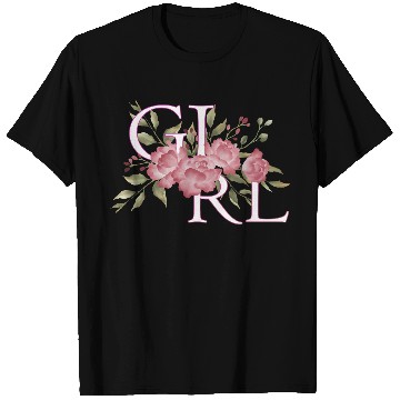 Discover Floral Girl Bloom Art T Shirts