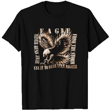 Discover The eagle in the storm T Shirts