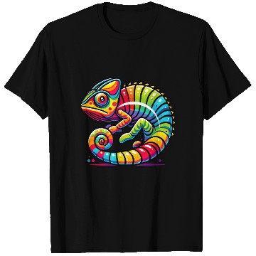 Discover Colorful Chameleon Vibrant Rainbow Lizard T Shirts